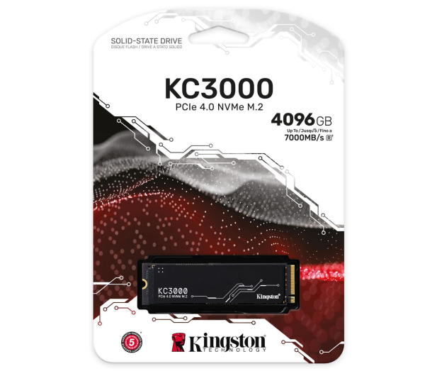 KINGSTON KC3000 4TB PCIe 4.0 NVMe M.2 SKC3000D/4096G - 691114 - zdjęcie 2